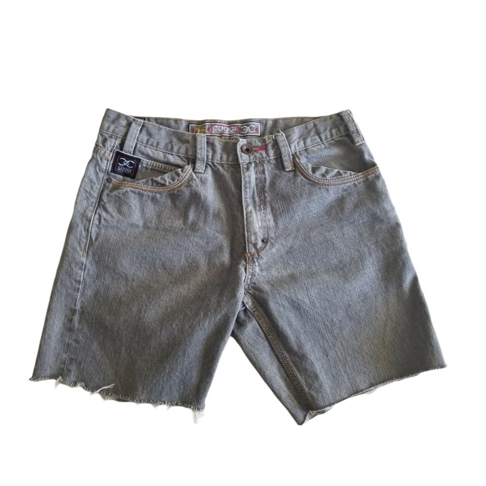 COOGI Melbourne Men's‎ Cut Away Denim Shorts Gray Size W34 Home Altered Length